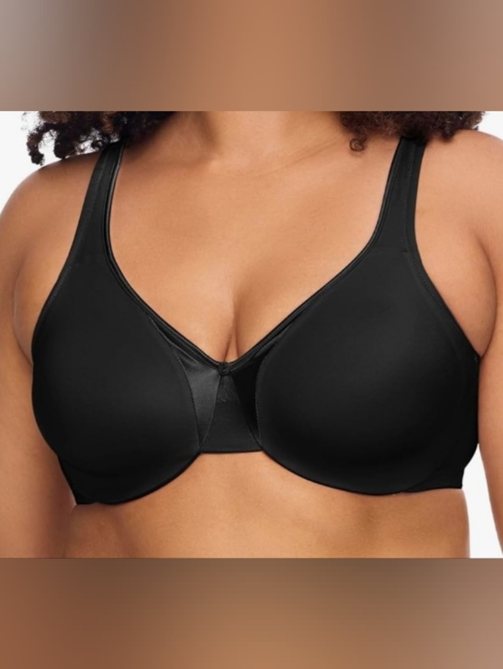 Warner's Smooth Black Full Coverage Underwire Bra